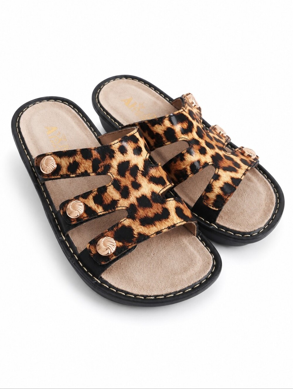 Alegria Dinah Patent Leather Adjustable Strap Sandals 37 (7-7.5) Casual Comfort